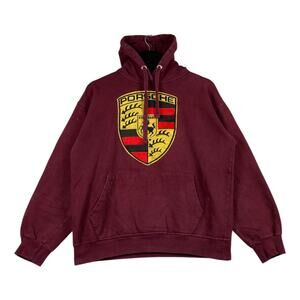Vintage Porsche Shield Logo Hoodie Medium